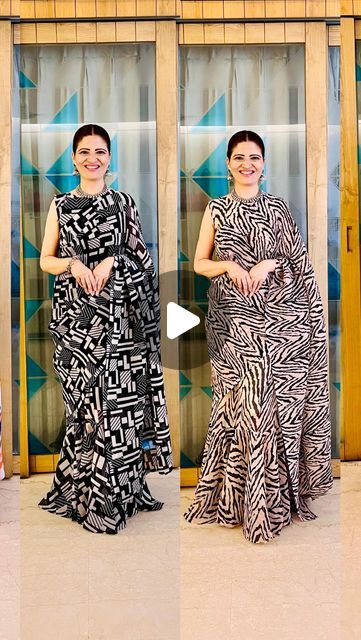 Heena Gehani on Instagram: "Elevate your style effortlessly with this fusion ensemble that combines the grace of a saree with the ease of a gown. Available in a range of colors and prints to suit every occasion and mood. Whether you prefer classic elegance or vibrant patterns, there’s a saree gown for you. Make a statement at weddings, parties, or special events with this modern twist on traditional attire.   Beautiful Saree gown by @fashionbook007_official   Check their page @fashionbook007_official for more amazing collection 🤩   Pre-draped-saree-gown- @fashionbook007_official (check my highlights for the link)❤️  To shop this hassle free saree from @fashionbook007_official   You can directly contact them on this number 9904197770" Saree With Gown, Gown With Saree Style, Gown Saree Outfits, Stitch Saree Design, Stitched Saree Designs, Saree Modern Party Wear, Pre Drape Sarees, Gown Saree Design, Gown From Saree