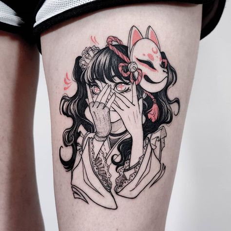 ✨CHESTNUT TATTOO✨ on Instagram: “Baby metal ✨ Yui #japanesetattoo #animetattoo #kitsune #babymetal #babymetaltattoo #babymetalyui” Chestnut Tattoo, Gamer Tattoos, Baby Metal, Metal Tattoo, Japanese Tattoo Designs, Discreet Tattoos, Dream Tattoos, Dope Tattoos, Simplistic Tattoos