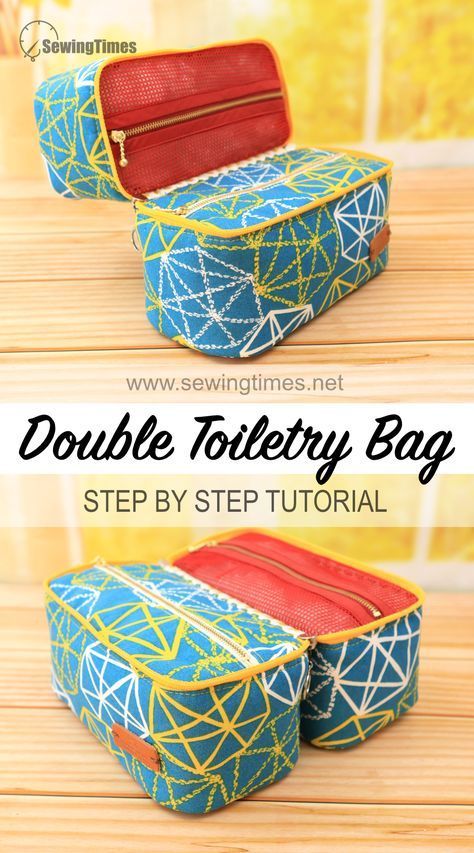 Large Toiletry Bag Sewing Pattern, Free Quilted Bag Patterns, Make Up Bag Pattern Free, Diy Toiletry Bag Pattern, Sew Toiletry Bag, Travel Sewing Projects, Sewing Toiletry Bag, Toiletry Bag Sewing Pattern, Diy Toiletry Bag