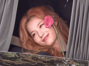 Sana with a flower Sana Gif, Candy Pop, Kpop Gifs, Banner Gif, Twice Kpop, Perfect World, Gif