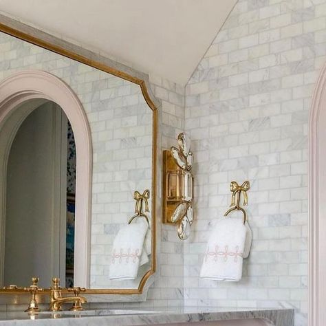 Laurie Smith on Instagram: "Beautiful bath by Utah designer @the_fox_group_ Not only is the soft pink alluring, but the scalloped shape of the marble countertop mimics the drawer profile and arched door. The bow hardware makes it an undeniably feminine space. 📸: @lindsay_salazar_photography Design/Build credit: @the_fox_group_ #interiordesign #interiorinspiration #interiorinspo #interiorinspirations #interiorinsights #interiorteaching #designteacher #architecturaldetail #designsolutions #bathroomdesign" The Fox Group, Fox Group, Kids Bathroom Remodel, Built In Vanity, European Cottage, Dream Bath, Build Credit, Pink Door, Custom Bathroom