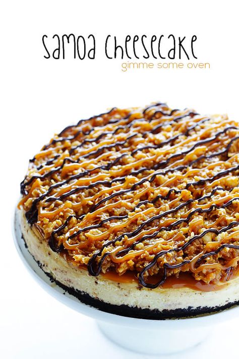 Gourmia Recipes, Unique Baking Recipes, Unique Cheesecake Recipes, Samoa Cheesecake, Cheesecake Base, Recipes Unique, Resepi Biskut, Vanilla Cheesecake, Gimme Some Oven