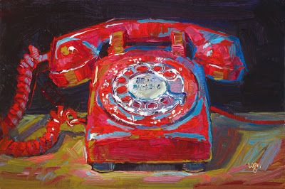 Raymond Logan Retro Painting, Retro Kunst, Retro Pictures, Red Painting, Retro Phone, Oil Pastel Art, Arte Inspo, Daily Painting, Creative Painting