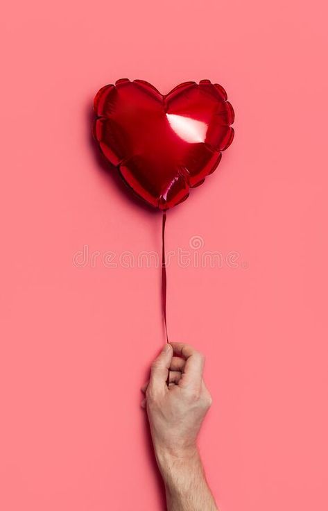 Love concept. Male hand holds red balloon in the shape of heart on pink background top view flat lay copy space. Holiday Object,. Birthday, Valentine`s Day stock photography Love Concept Photography, Valentines Day Product Photography, Vintage Space Art, Shape Of Heart, Love Concept, Balloons Photography, Tattoo Apprenticeship, Easy Photography Ideas, Happy Birthday Wishes Photos