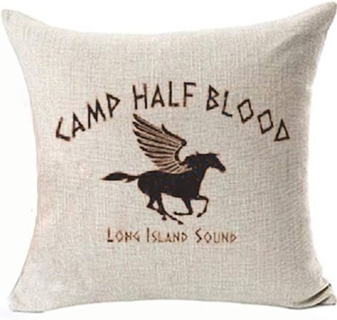 Camp Half Blood Pillows Covers Percy Jackson Demigods Olympians Decoratives Pillowcases for Home Couch Sofa Square Cushion Covers Two Side Color:3 : Amazon.ca: Home Percy Jackson Bedroom, Literature Classroom, Greek Home Decor, Winged Bed, Percy Jackson Aesthetic, Jackson Aesthetic, Library Inspiration, Cushion Ideas, Fall Pillow Cover