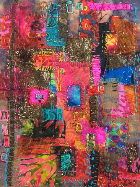 Lib Steward.    Textiles Patchwork, Distortion Textiles, Graffiti Textiles, Alexandra Drenth, Culture Textiles, Textiles Ideas, Paper Beads Template, Abstract Canvas Art Acrylics, Textiles Sketchbook