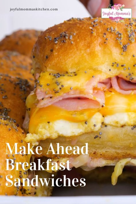 Make Ahead Breakfast Sammies, On The Go Breakfast Sandwiches, Make Ahead To Go Breakfast, Brunch Egg Sandwiches, Christmas Morning Breakfast Sliders, Quick Portable Breakfast, Breakfast Sandwiches For A Group, Breakfast Sandwich Party, The Best Breakfast Sandwich