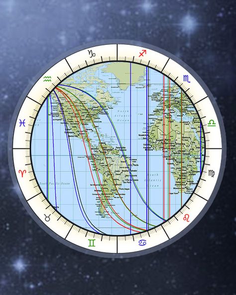 Astrocartography Meaning, Astro Cartography, Astrocartography Lines, Astrology Map, Earth Grid, Astrology App, Celestial Chart, Astrology Houses, Planet Sun