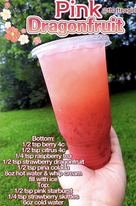 Loaded Tea Recipes, Tea Blends Recipes, Energy Tea Recipes, Tea Recipes Diy, Recipes Halloween, Flavored Water Recipes, Herbalife Shake Recipes, Tea Drink Recipes, Loaded Teas