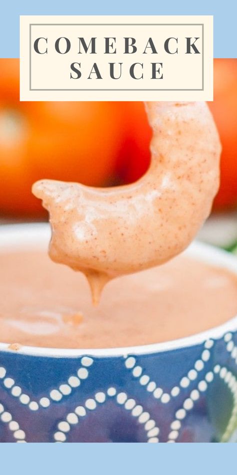 Comeback Sauce Recipe, Homemade Cocktail Sauce, Comeback Sauce, Homemade Sauce Recipes, Seafood Sauce, Remoulade Sauce, Dipping Sauces Recipes, Homemade Condiments, Condiment Recipes