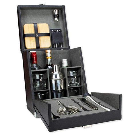 Travel Bar Set, Alcohol Accessories, Bartending Kit, Travel Bar, Pool Room, Wine Bar Cabinet, Portable Bar, Bar Tool Set, Cocktail Shaker Set