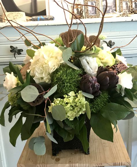 Memorial Flowers For Men, Masculine Flower Arrangements Men, Manly Flower Arrangements, Manly Floral Arrangements, Flower Arrangement For Men, Floral Arrangements For Men, Masculine Arrangements, Fishing Arrangements, Flower Arrangements For Men