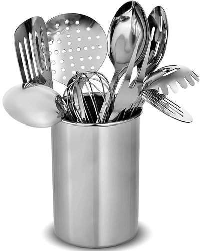 Finedine 10 Piece Kitchen Utensil Set Best Kitchen Utensil Set, Cooking Utensil Organization, Utensil Caddy, Stainless Steel Kitchen Utensils, Stainless Steel Utensils, Utensil Crock, Kitchen Utensil Holder, Ladles, Kitchen Cooking Utensils