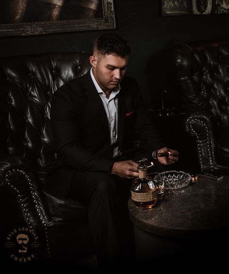 Cigars And Whiskey Aesthetic, Aesthetic Models, Vintage Leather Books, Cocktail Photography, Cigars And Whiskey, Grad Photos, Leather Books, Personal Brand, Men's Wardrobe