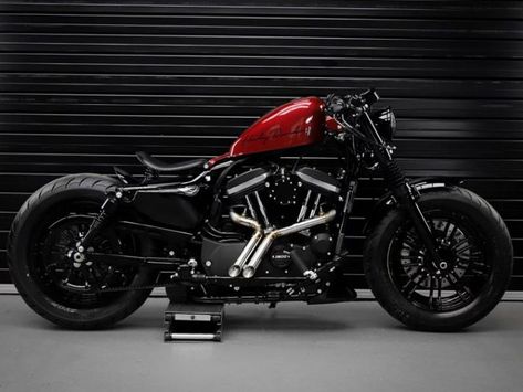 Harley-Davidson® Sportster 48 "Cafe Racer" by Garasi 19 Hd 883 Iron, Harley Sportster 48, Moto Ninja, Harley Davidson 48, Sportster Cafe Racer, Harley Sportster 1200, Motos Bobber, Sportster 48, Harley Davidson Sportster 883