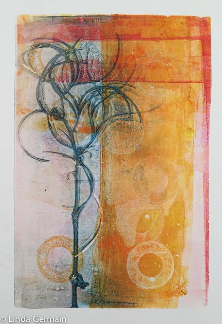 Linda Germain | Lots of light layers – Gelatin Printing Gell Printing, Linda Germain, Gelatin Printing, Gelli Printing Techniques, Monotype Printmaking, Gelli Plate Techniques, Gelli Printing Art, Press Printing, Gelli Plate Art