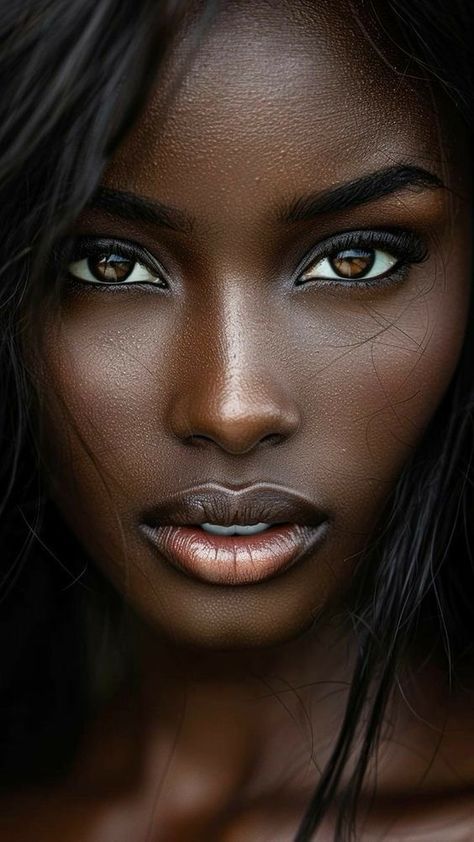 Chocolate Brown Hair Color, Female Faces, Chocolate Brown Hair, Beauty Photoshoot, Dark Skin Beauty, Beauty Shoot, Beauty Shots, Beauty Portrait, Dark Skin Women