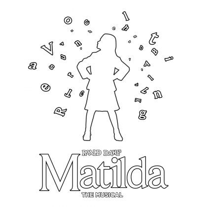 Matilda Name, Musical Birthday Party, Matilda Movie, Musical Theatre Posters, Matilda The Musical, Musical London, Colouring Sheets, Alphabet Blocks, Colouring Page