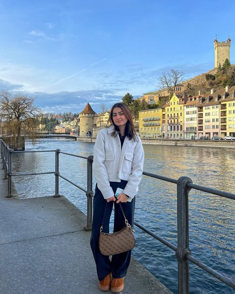 mentally at the beach . . . #ootd#outfitinspo#zara#zaraoutfit#uggs#uggdupes#pinterest#lucerne#switzerland#luzern#outfitoftheday Switzerland Luzern, Beach Ootd, Lucerne Switzerland, Europe Outfits, February 9, Lucerne, At The Beach, Switzerland, The Beach