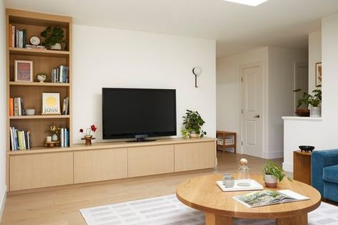 Sunny + Japandi — CL Studio Tv Millwork, Large Sectional Sofa, Austin Photography, Studio Architecture, Family Design, Hygge Home, Small Apartment Living, Interior Renovation, Home Design Living Room