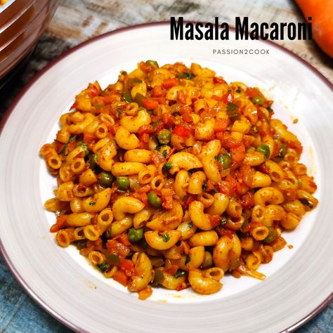 Pasta For Kids Lunch, Pasta For Kids, Masala Macaroni, Masala Pasta, Macaroni Pasta, Tomato Season, Delicious Pasta, Elbow Macaroni, Chaat Masala