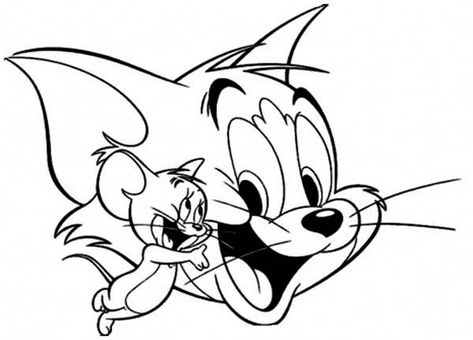 Tom and Jerry, : Jerry Love Tom in Tom and Jerry Coloring Page Tom Und Jerry Cartoon, Tom And Jerry Coloring, Sisters Pics, Tom A Jerry, Tom And Jerry Drawing, Tom I Jerry, Tom Ve Jerry, Tom Und Jerry, Desenho Tom E Jerry