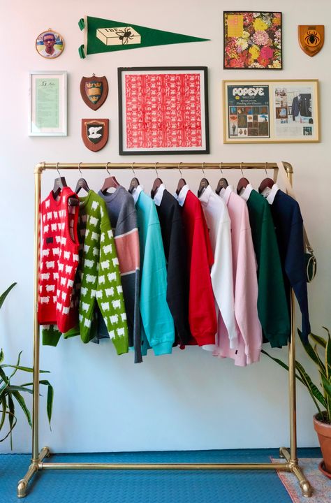 NYC Pop-Up Shop (Open Now) – Rowing Blazers River Bedroom, Vintage Clothing Display, Popup Event, Clothes Layout, Vintage Store Displays, Fashion Evolution, Clothing Store Interior, Rowing Blazers, Youth Hostel