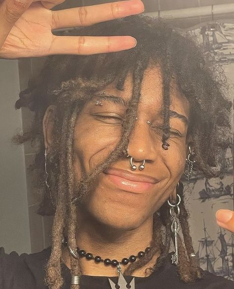 Black Male Faceclaims, Alt Male Faceclaims, Black Hair Boy Face Claim, Alt Dreadhead, Dreds Hairstyles Dreadlocks Men, Hand Through Hair Pose, Gender Neutral Face Claim, Alt Face Claim, Male Face Claims Black Hair