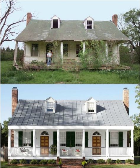 20 Home Exterior Makeover Before and After Ideas - Home Stories A to Z Architecture Renovation, House Makeovers, House Before And After, Casa Country, Home Exterior Makeover, Exterior Renovation, Farmhouse Remodel, Exterior Makeover, Exterior Remodel