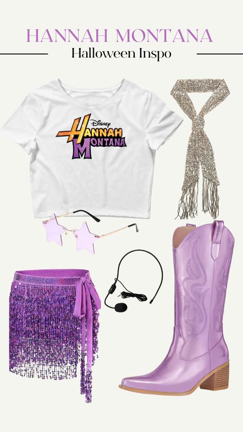 Linda And Heather Costumes, Hanna Montana Costumes, Hana Montana Costume, Hannah Montana Couple Costume, Hannah Montana Themed Bachelorette Party, Hanna Montana Iconic Outfits, Hannah Montana Costume College, Hannah Montana Inspired Outfits, Halloween Costumes Hannah Montana