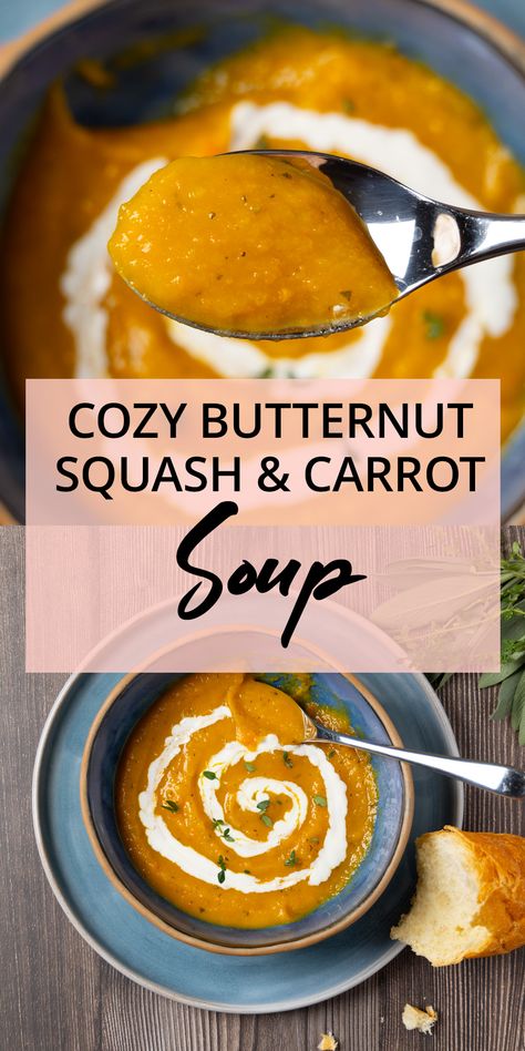 Roasted Butternut Squash Soup | Dinner at Lulu's Healthy Butternut Squash Soup Recipes, Butternut Squash Soup Crockpot, Butternut Squash Soup Creamy, Roasted Squash Soup, Butternut Squash Apple Soup, Best Butternut Squash Soup, Butternut Squash Sage, Butternut Squash Recipes Roasted, Butternut Squash Sweet