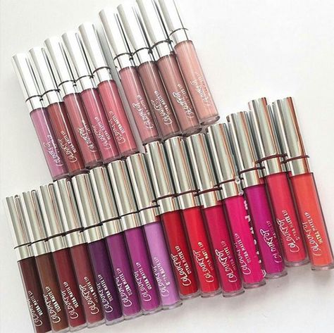 color pop liquid lipstick Color Pop Lipstick, Colourpop Liquid Lipstick, Makeup Utensils, Makeup Layout, Anastasia Liquid Lipstick, Pop Lipstick, Makeup Collection Goals, Fall Lipstick, Long Lasting Lip Color