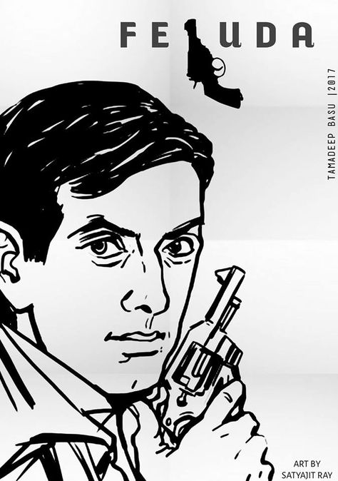 ●Feluda● By: Tamadeep Basu fb.com/ChashmeBadoo Graphical Poster Series on the stories of Feluda.  An ode to the master film maker, writer, illustrator: Satyajit Ray. Satyajit Ray Posters, Feluda Art, Satyajit Ray Illustrations, Feluda Satyajit Ray Illustration, Feluda Satyajit Ray, Satyajit Roy, Ray Illustration, Graphical Poster, Punjabi Design