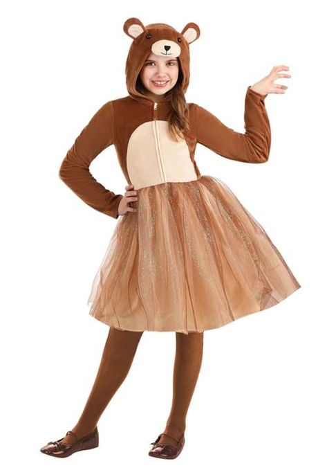 Kids Bear Costume, Bear Dress, Grizzly Bears, Kids Tutu, Bear Costume, Bear Animal, Animal Costumes, Bear Girl, Unique Halloween Costumes