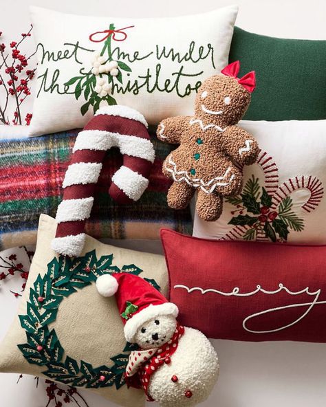 Holiday Pillows available in the most adorable shapes, colors, and beautiful patterns. Sherpa gingerbread pillow / candy cane pillow / Merry Christmas / plaid pillow Follow my shop @BusyBeeBlessings on the @shop.LTK app to shop this post and get my exclusive app-only content! #liketkit #LTKhome #LTKSeasonal #LTKHoliday @shop.ltk https://liketk.it/4jmOh Natal, Patchwork, Christmas Moodboard, Pottery Barn Christmas, Holiday Pillow, Ideas Navidad, Christmas Throws, Shaped Pillow, Christmas Pillows