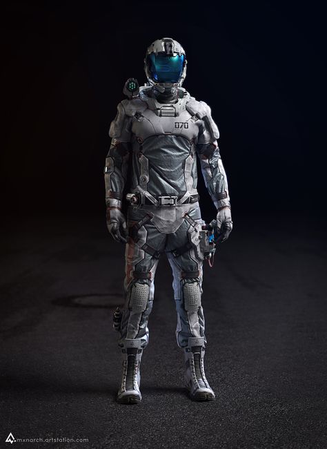 Col. Rigel (Lightweight EVA suit) Full Suit, Chris Chui on ArtStation at https://www.artstation.com/artwork/3qn0B Eva Suit, Sci Fi Armor, Futuristic Armour, Sci-fi Armor, Future Soldier, Marvelous Designer, Suit Of Armor, Space Suit, Science Fiction Art