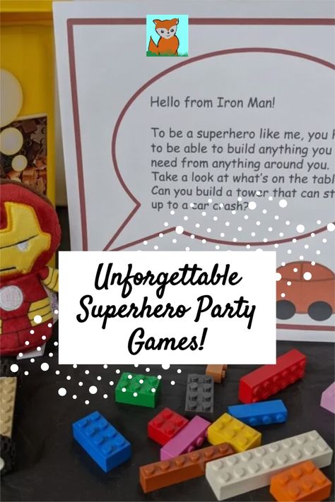 Get ready for an amazing, memorable superhero party! With super fun games and a party table buzzing with excitement, your guests will be sure to have an incredible time! Click here to check out the fun! Superhero Party Games For Adults, Super Hero Field Day, Indoor Superhero Party Games, Iron Man Party Games, Avengers Party Games, Superhero Birthday Activities, Superhero Games For Party, Superhero Birthday Party Activities, Super Hero Party Activities