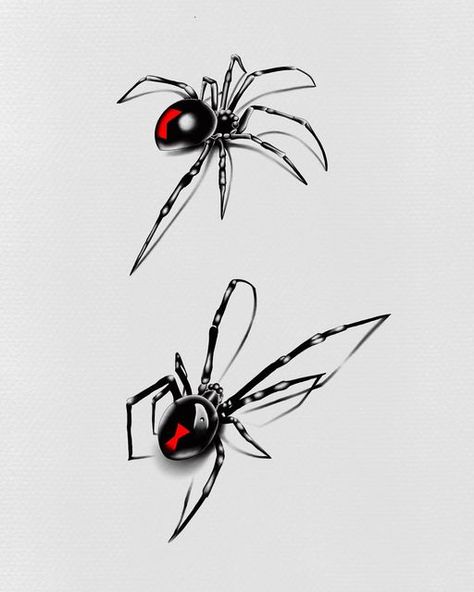 Black Widow Spider Tattoo, 3d Spider Tattoo, Black Widow Tattoo, Japanese Snake Tattoo, Spiderman Tattoo, Spider Drawing, Spartan Tattoo, Insect Tattoo, Black Widow Spider