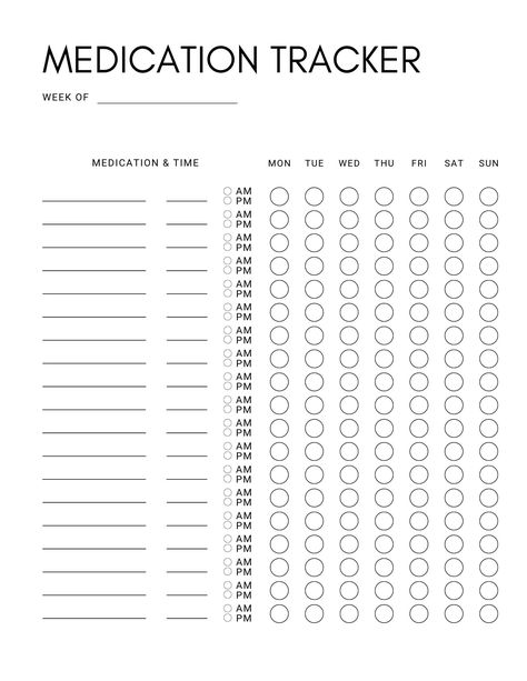 Minimalist Medication Tracker Medicine Tracker Printable Free, Daily Medication Log Free Printable, Medication Tracker Printables Free, Health Binder, Goals Journaling, Medication Tracker Printable, Medicine Tracker, Medical Tracker, Digital Stationary