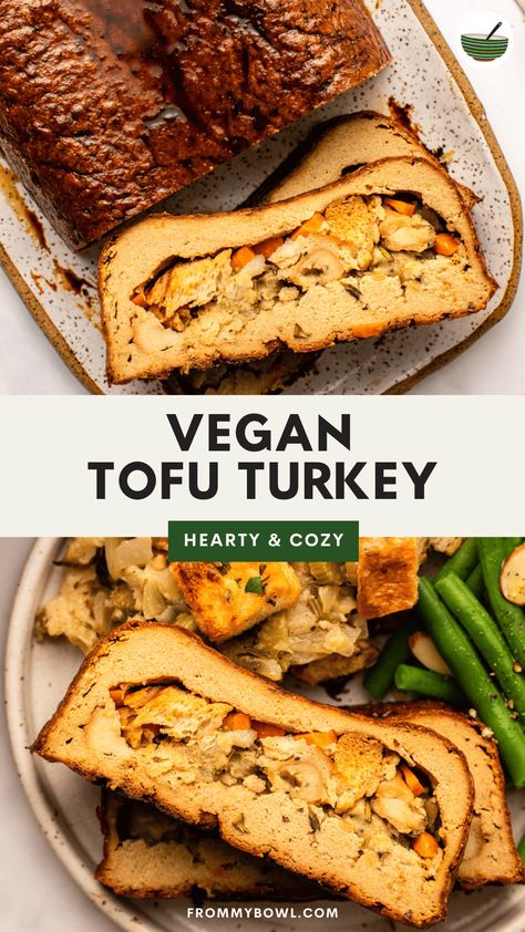 Tofu Holiday Recipes, Vegetarian Thanksgiving Protein, Gluten Free Vegan Turkey, Holiday Tofu Recipes, Tofu For Thanksgiving, Tofu Turkey Recipes, Vegan Tofu Thanksgiving Recipes, Vegan Gluten Free Thanksgiving Main Dish, Vegetarian Protein Thanksgiving