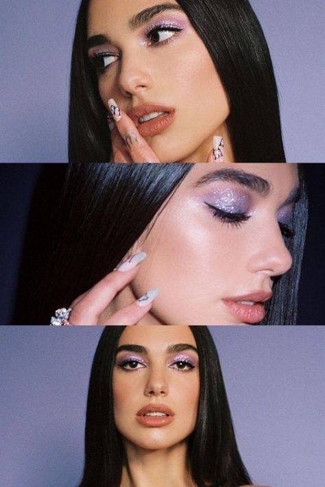 Disco Makeup, Celebrity Makeup Looks, Barbie Makeup, Creative Makeup Looks, Festival Makeup, Eye Makeup Art, Celebrity Makeup, Dua Lipa, Glam Makeup