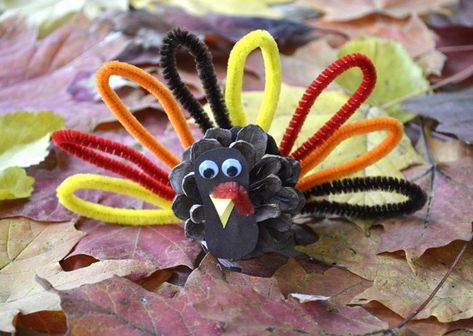 Turkey Diy Crafts, Pinecone Turkey, Craft Thanksgiving, Diy Turkey, Easy Thanksgiving Crafts, Turkey Crafts, Turkey Craft, Thanksgiving Crafts For Kids, Cones Crafts