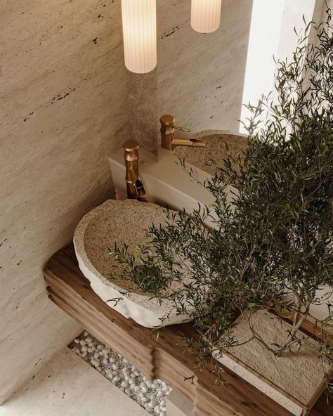 Organic Bathroom, Organic Modern Bathroom, Earthy Home, Spa Interior, Salon Interior Design, Bathroom Inspiration Decor, Bathroom Design Luxury, Interior Architect, Olive Tree