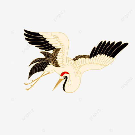 Crane Flying, Crane Drawing, Flying Bird Silhouette, Flying Crane, Fly Drawing, Crane Tattoo, Japanese Animals, Japanese Bird, Crane Design