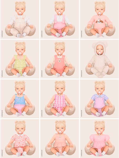 The Sims 4 Cas Cc, Sims 4 Infant Cc Lookbooks, Sims 4 Cc Clothes Infants, Infant Cc Ts4, Sims Cc Infant Clothes, Infant Mods Sims 4, Sims 4 Clothes Set, Sims4 Cc Infant Clothes, Sims 4 Baby Clothes Cc