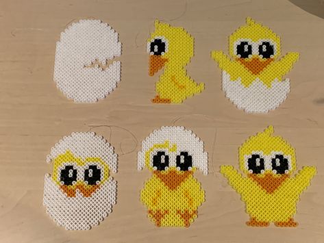 Easter chicken hama perler beads egg pattern Chicken Hama Beads, Snoopy Easter, Egg Pattern, Easter Chicken, Perler Bead Patterns, Perler Bead, Hama Beads, Bead Patterns, Perler Beads