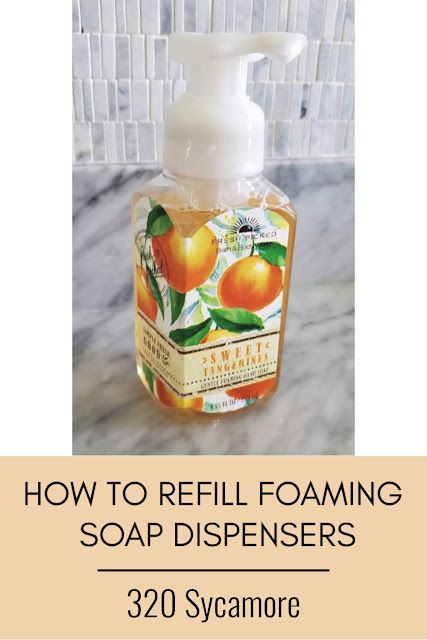 how to make homemade foaming soap refill DIY | 320 * Sycamore Homemade Foaming Soap, Homemade Foaming Hand Soap, Foaming Hand Soap Recipe, Hand Soap Recipe, Diy Foaming Hand Soap, Diy Hand Soap, Homemaking Skills, Body Foam, Foaming Hand Wash