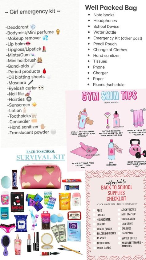 what to put in your bag What To Put Into Your School Bag, What's In My Emergency Kit, What Is In Your Backpack, What To Put In Your Purse For School, What To Pack In Your Bag, Hand Bag Essentials List, What To Keep In Your Bag, Whats In My Bag School Edition, What To Pack In Your Purse