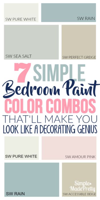 7 Amazing Bedroom Paint Color Schemes Teenage Room Color Ideas, Bedroom Paint Combination Ideas, Girl Bedroom Walls Paint, Feminine Paint Colors, Girls Bedroom Wall Paint Ideas, Girl Bedroom Paint Colors, Sherwin Williams Paint Colors 2020, Girls Bedroom Paint Colors, Neutral Bedroom Paint