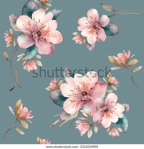 Floral Cards Design, Pattern Watercolor, Creative Profile Picture, Art Deco Wallpaper, Flower Art Images, Painted Leaves, Floral Prints Art, Flower Prints Art, Digital Flowers